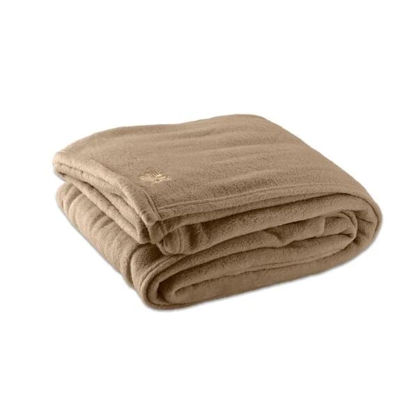 TAN FLEECE BLANKET FULL 80X90
