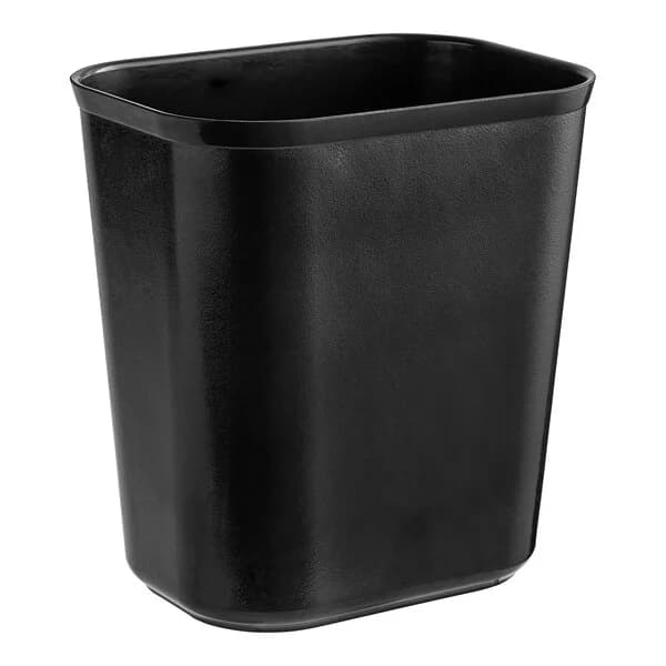 TRASH CAN RECTANGULAR 14QT BLACK