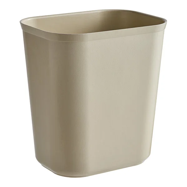 TRASH CAN RECTANGULAR 14QT BEIGE